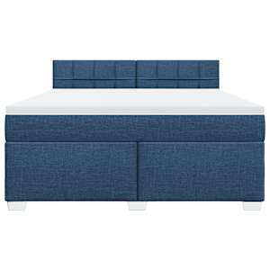 Box spring postel s matrací modrá 180x200 cm textil - obrázek 6