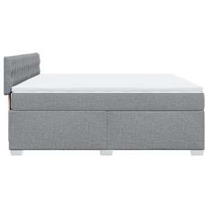 Box spring postel s matrací světle šedá 180 x 200 cm textil - obrázek 11