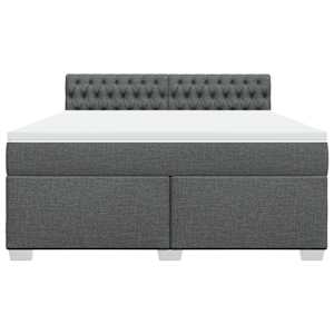 Box spring postel s matrací tmavě šedá 180x200 cm textil - obrázek 6