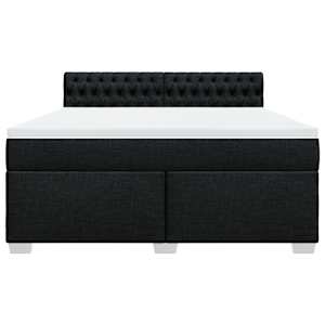 Box spring postel s matrací černá 180x200 cm textil - obrázek 6