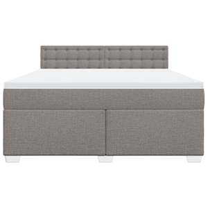 Box spring postel s matrací taupe 180x200 cm textil - obrázek 6