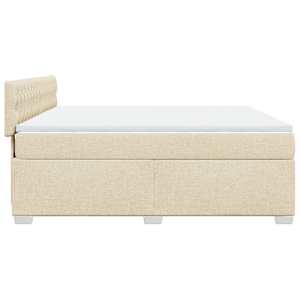 Box spring postel s matrací krémová 180x200 cm textil - obrázek 11