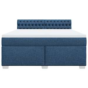 Box spring postel s matrací modrá 180x200 cm textil - obrázek 6
