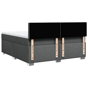 Box spring postel s matrací tmavě šedá 180x200 cm textil - obrázek 12