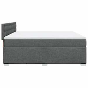 Box spring postel s matrací tmavě šedá 180x200 cm textil - obrázek 11