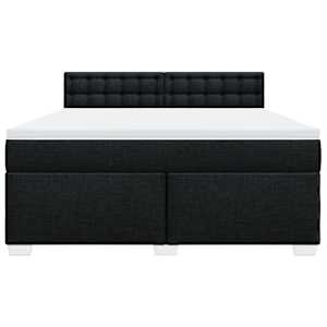 Box spring postel s matrací černá 180x200 cm textil - obrázek 6
