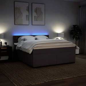 Box spring postel s matrací tmavě hnědá 180x200 cm textil - obrázek 5