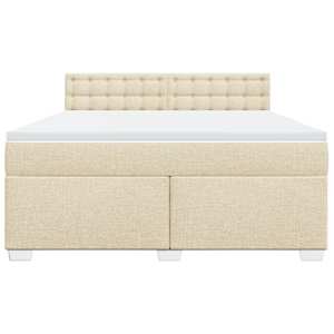 Box spring postel s matrací krémová 180x200 cm textil - obrázek 6