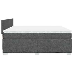 Box spring postel s matrací tmavě šedá 200x200 cm textil - obrázek 11