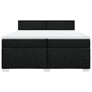 Box spring postel s matrací černá 200x200 cm textil - obrázek 6