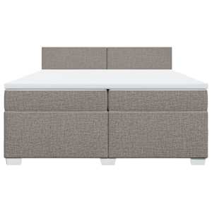Box spring postel s matrací taupe 200x200 cm textil - obrázek 6