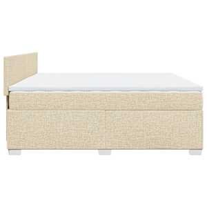 Box spring postel s matrací krémová 200x200 cm textil - obrázek 11
