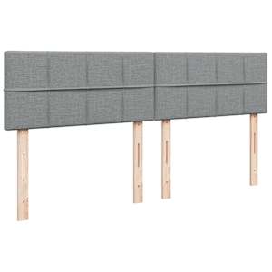 Box spring postel s matrací světle šedá 200 x 200 cm textil - obrázek 7