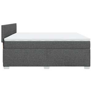Box spring postel s matrací tmavě šedá 200x200 cm textil - obrázek 11