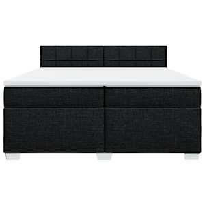Box spring postel s matrací černá 200x200 cm textil - obrázek 6