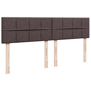 Box spring postel s matrací tmavě hnědá 200x200 cm textil - obrázek 7