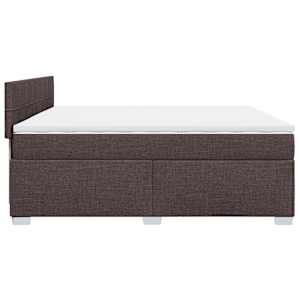 Box spring postel s matrací tmavě hnědá 200x200 cm textil - obrázek 11