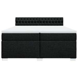 Box spring postel s matrací černá 200x200 cm textil - obrázek 6