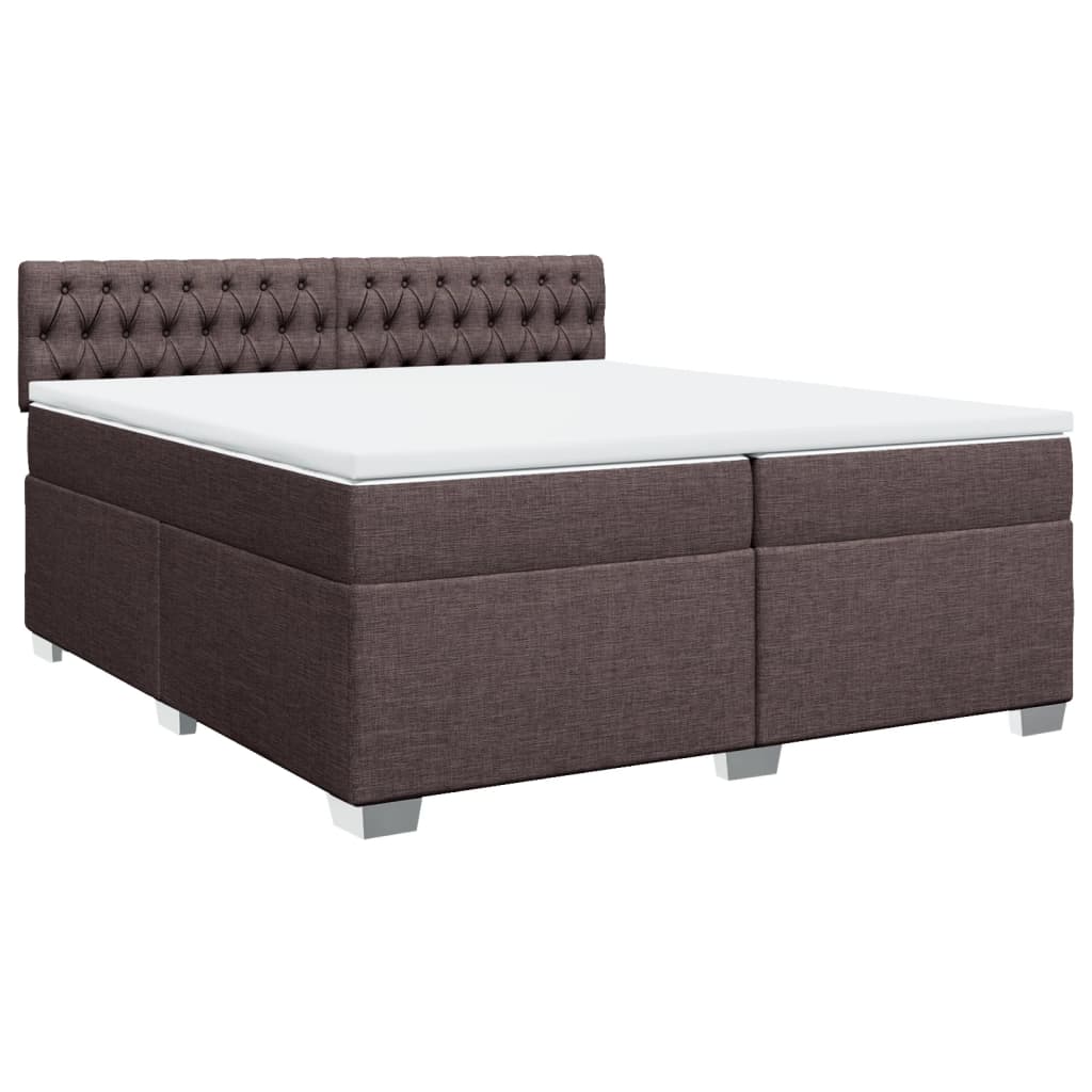 Thumbnail - vidaXL Boxspringbett mit Matratze Dunkelbraun 200x200 cm Stoff