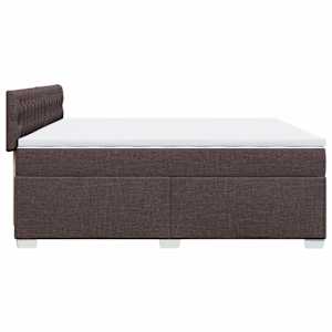 Box spring postel s matrací tmavě hnědá 200x200 cm textil - obrázek 11