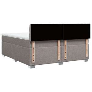 Box spring postel s matrací taupe 200x200 cm textil - obrázek 12