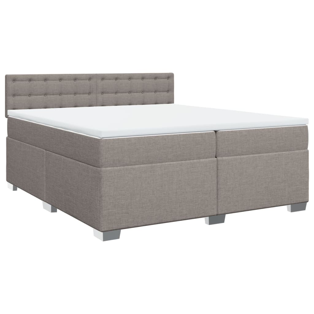 Thumbnail - vidaXL Boxspringbett mit Matratze Taupe 200x200 cm Stoff