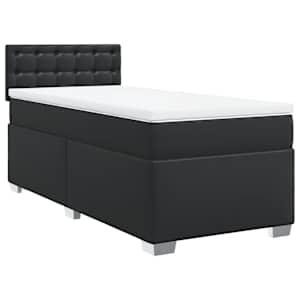 Box spring postel s matrací černá 80 x 200 cm umělá kůže - obrázek 3