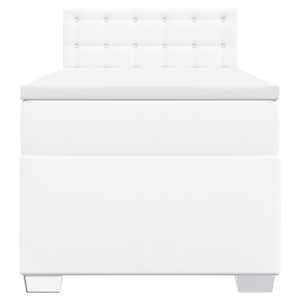 Box spring postel s matrací bílá 80 x 200 cm umělá kůže - obrázek 6