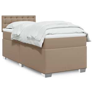 Box spring postel s matrací cappuccino 80 x 200 cm umělá kůže - obrázek 1