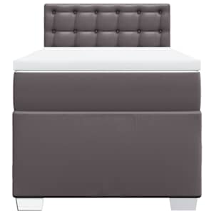 Box spring postel s matrací šedá 90x190 cm umělá kůže - obrázek 6
