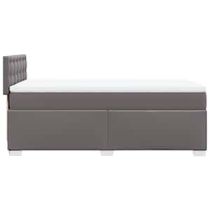 Box spring postel s matrací šedá 90x190 cm umělá kůže - obrázek 11