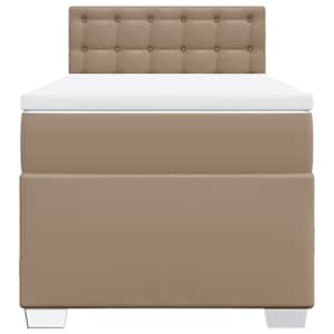 Box spring postel s matrací cappuccino 90x200 cm umělá kůže - obrázek 6