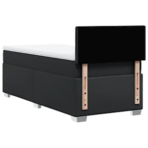 Box spring postel s matrací černá 100x200 cm umělá kůže - obrázek 12