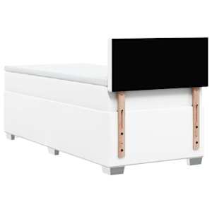 Box spring postel s matrací bílá 100x200 cm umělá kůže - obrázek 12