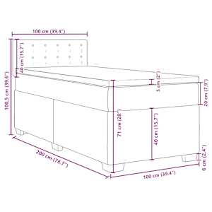 Box spring postel s matrací bílá 100x200 cm umělá kůže - obrázek 18