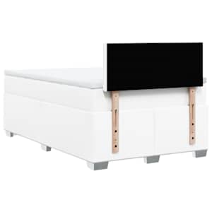 Box spring postel s matrací bílá 120x190 cm umělá kůže - obrázek 12