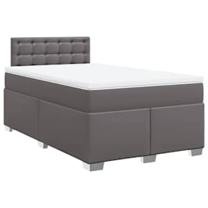 Box spring postel s matrací šedá 120x190 cm umělá kůže - obrázek 3