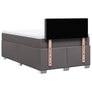 Box spring postel s matrací šedá 120x190 cm umělá kůže - obrázek 12