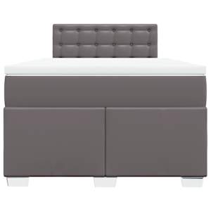 Box spring postel s matrací šedá 120x190 cm umělá kůže - obrázek 6
