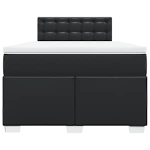 Box spring postel s matrací černá 120 x 200 cm umělá kůže - obrázek 6