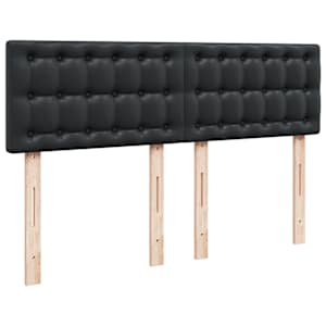 Box spring postel s matrací černá 140 x 190 cm umělá kůže - obrázek 7