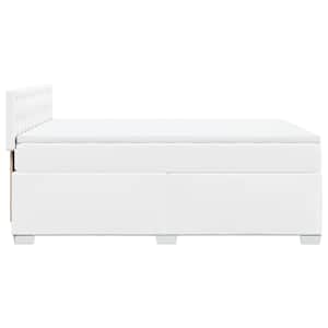 Box spring postel s matrací bílá 140 x 190 cm umělá kůže - obrázek 11