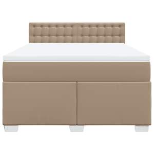 Box spring postel s matrací cappuccino 140x190 cm umělá kůže - obrázek 6