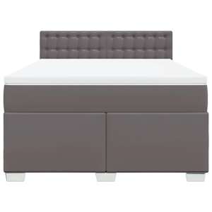 Box spring postel s matrací šedá 140x200 cm umělá kůže - obrázek 6