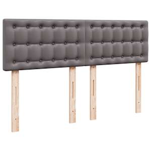 Box spring postel s matrací šedá 140x200 cm umělá kůže - obrázek 7