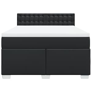 Box spring postel s matrací černá 160x200 cm umělá kůže - obrázek 6
