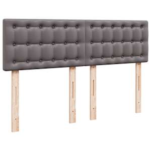 Box spring postel s matrací šedá 160x200 cm umělá kůže - obrázek 7