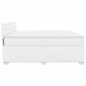 Box spring postel s matrací bílá 180x200 cm umělá kůže - obrázek 11