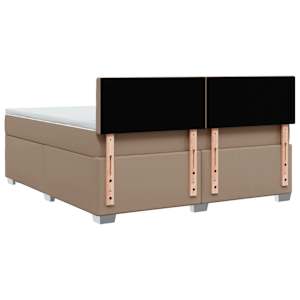 Box spring postel s matrací cappuccino 180 x 200 cm umělá kůže - obrázek 12