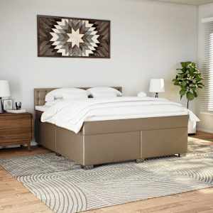Box spring postel s matrací cappuccino 180 x 200 cm umělá kůže - obrázek 4